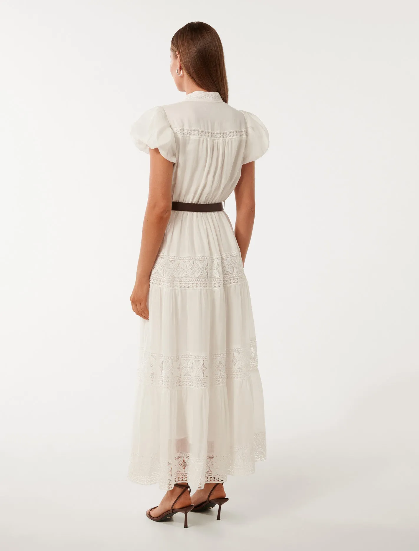 Amy Belted Trim Midi Dress