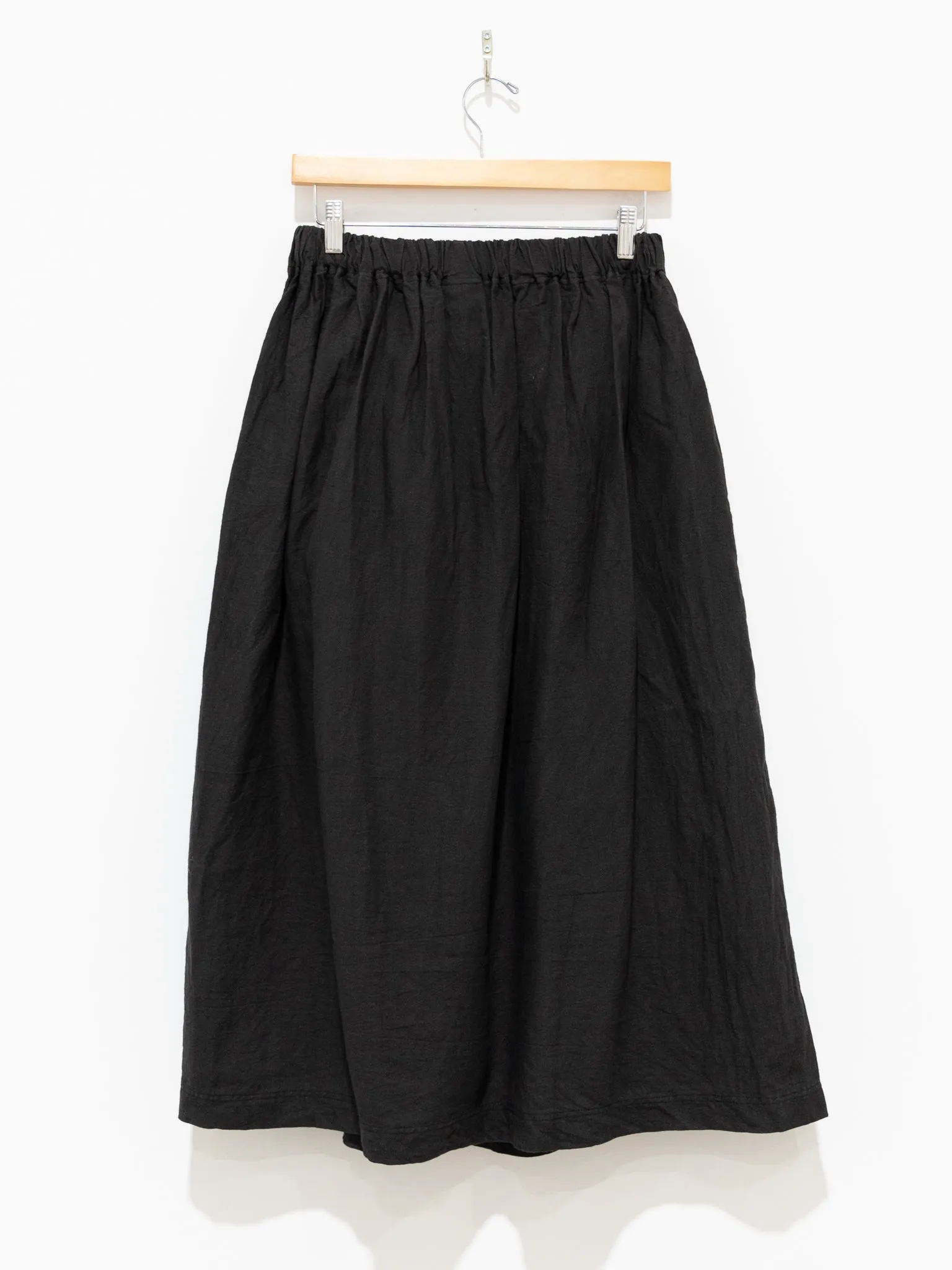 Azumadaki Ramie Linen Skirt - Black