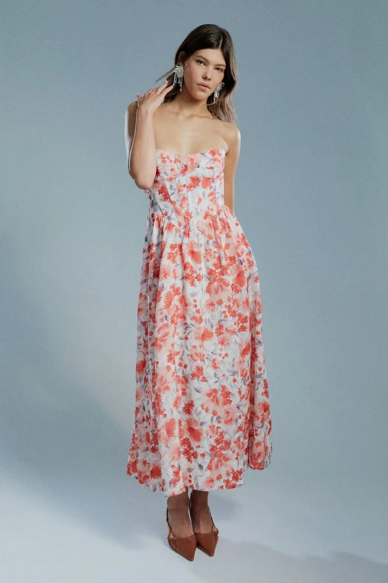 Bardot Lola Corset Midi Dress