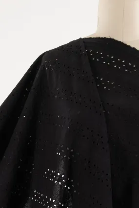 Black Crow Cotton/Linen Eyelet Woven