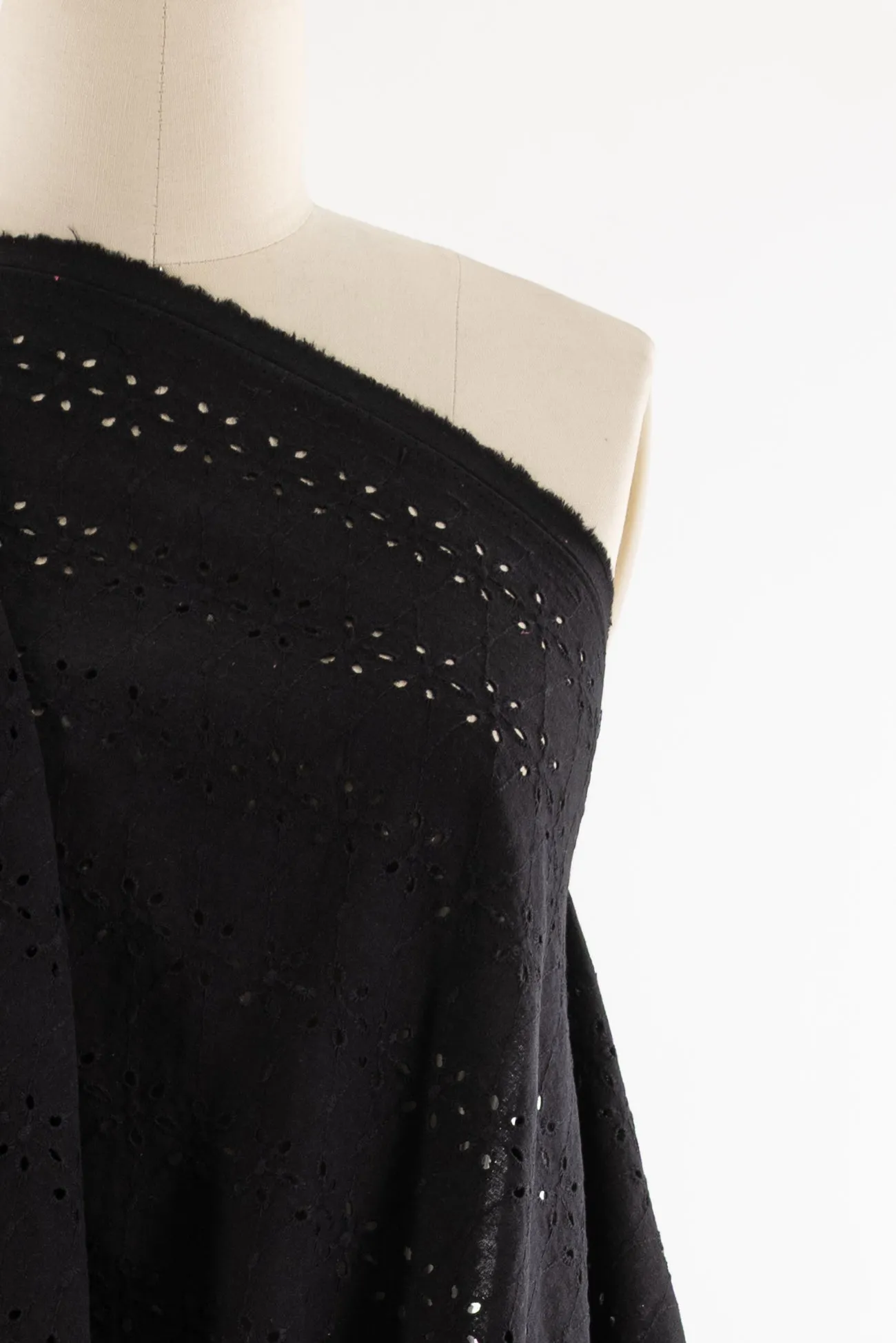Black Crow Cotton/Linen Eyelet Woven