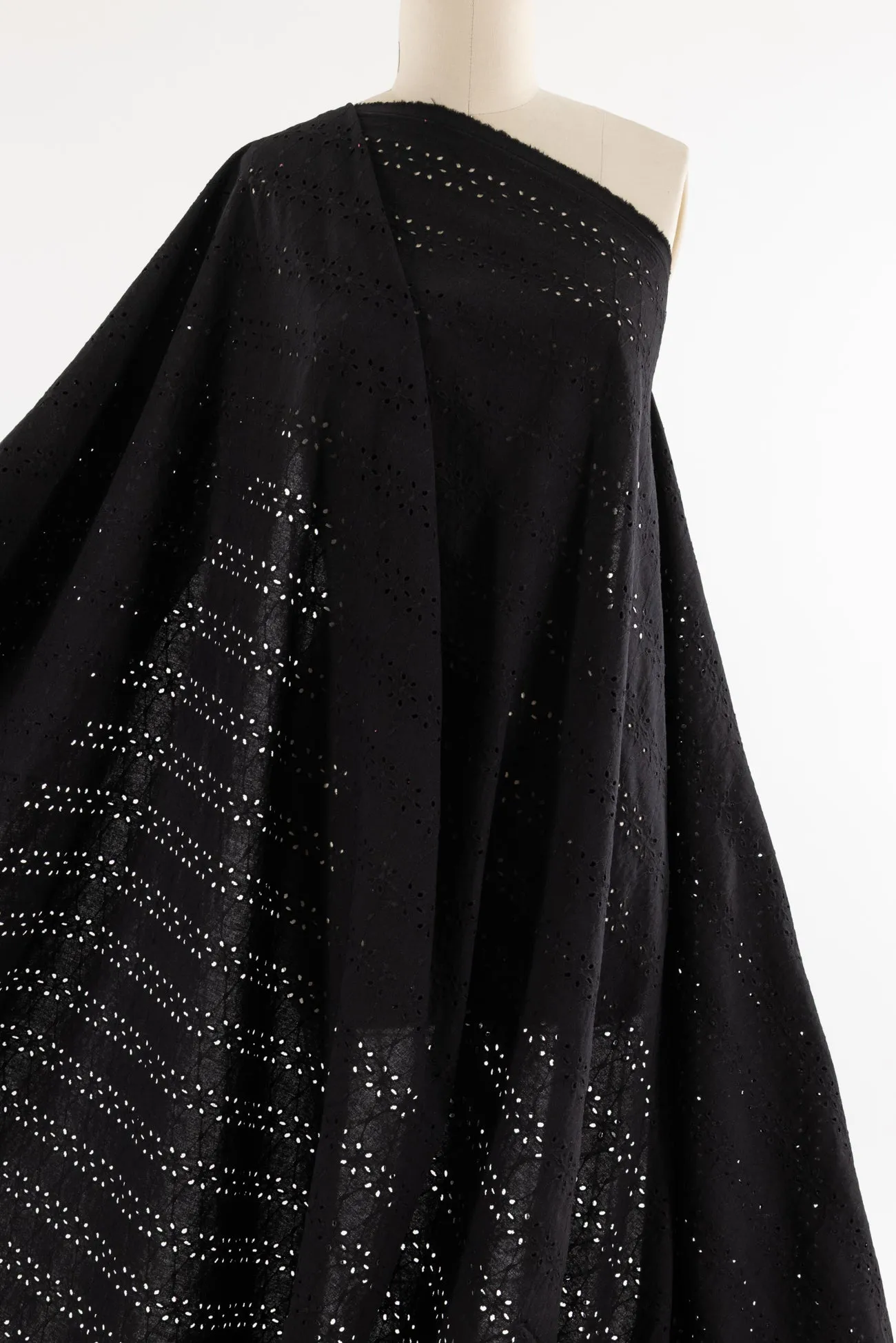 Black Crow Cotton/Linen Eyelet Woven