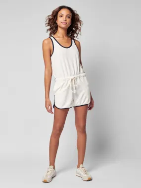 Cabana Terry Romper in Oyster Multi