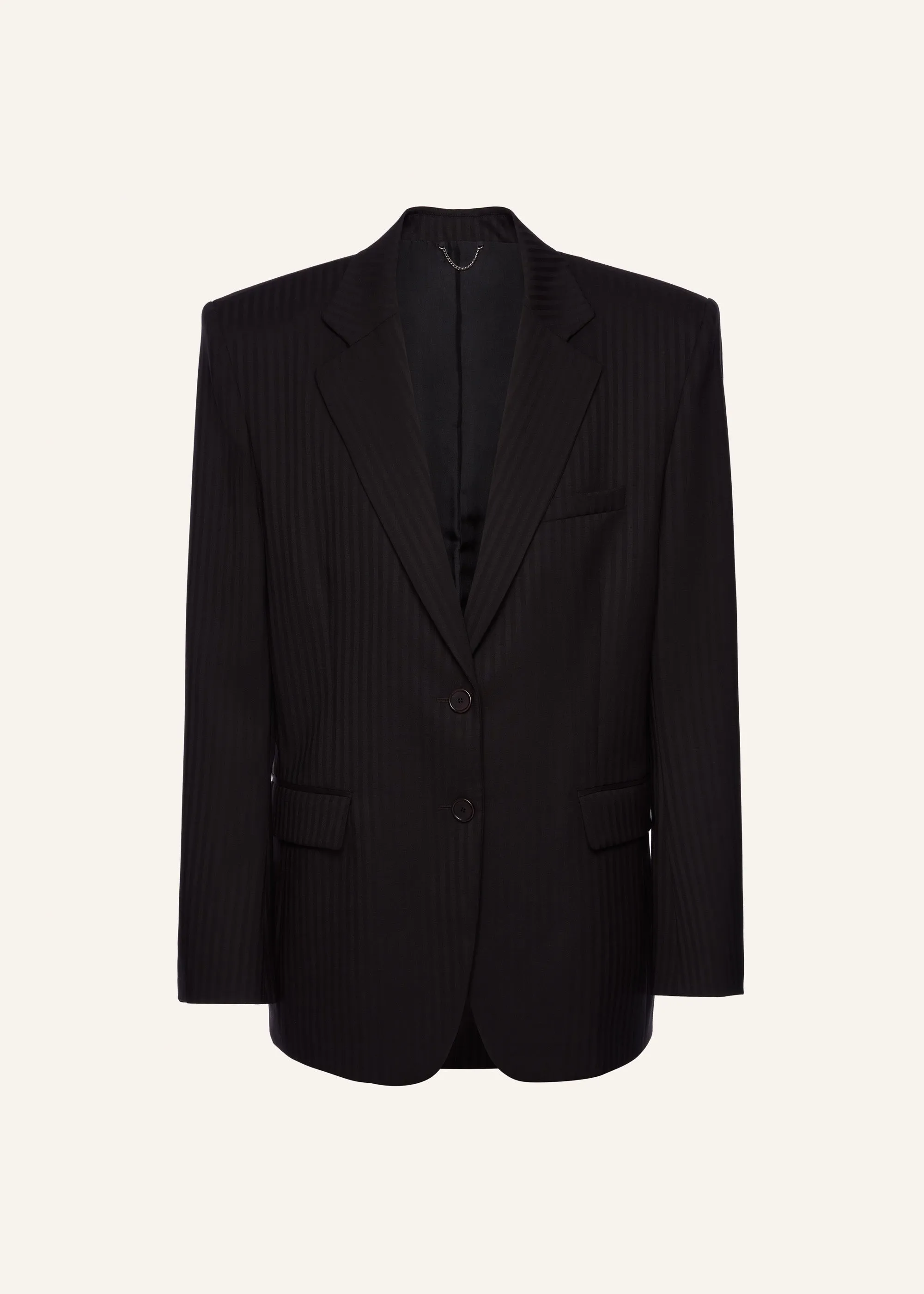 Classic oversized blazer in violet stripes