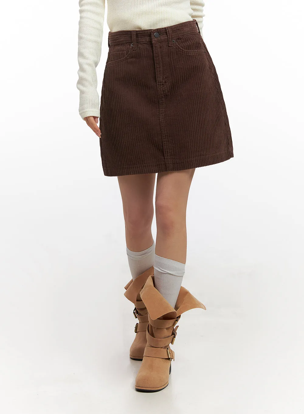 Corduroy Midi Skirt CN426