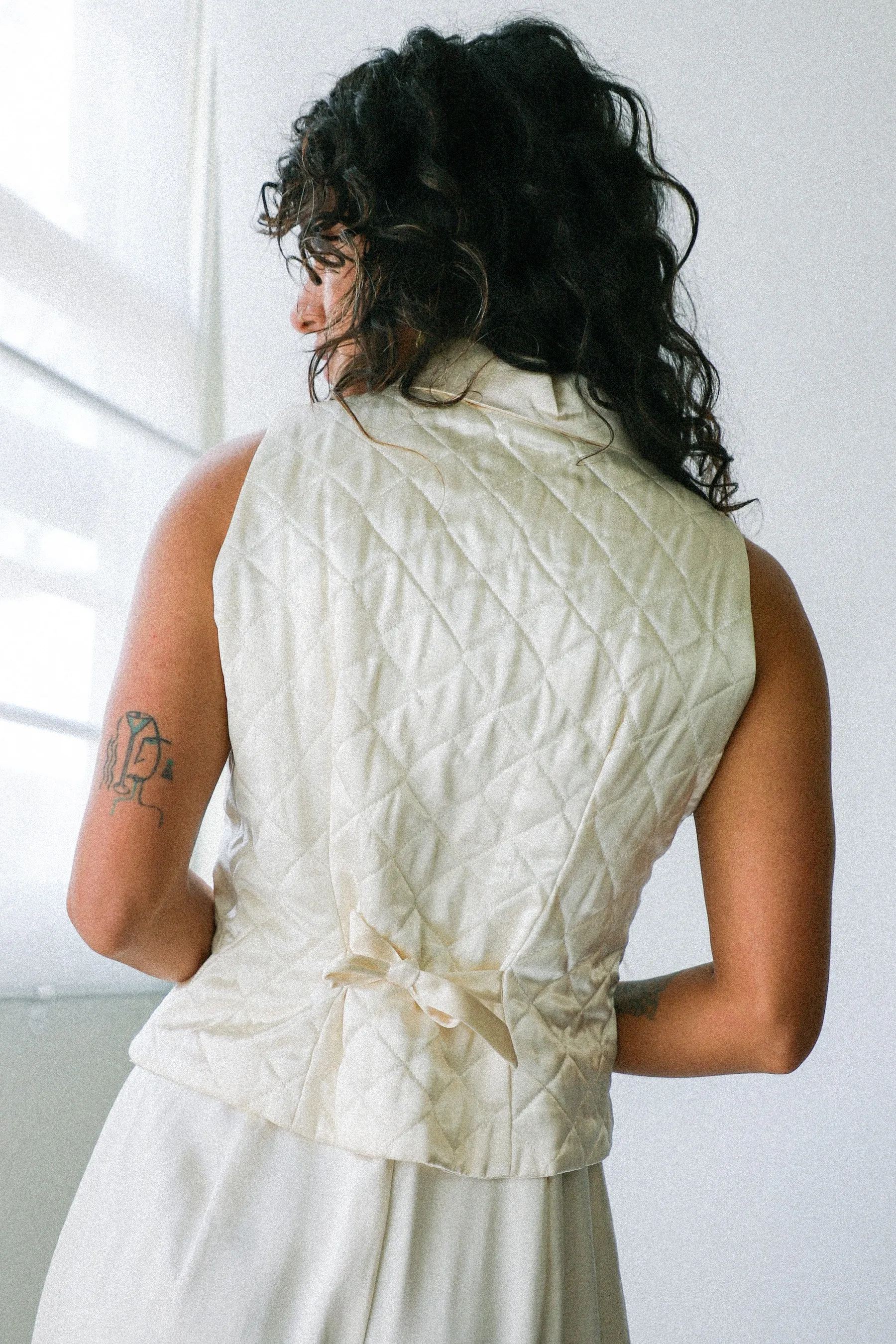 Creme Silky Romper