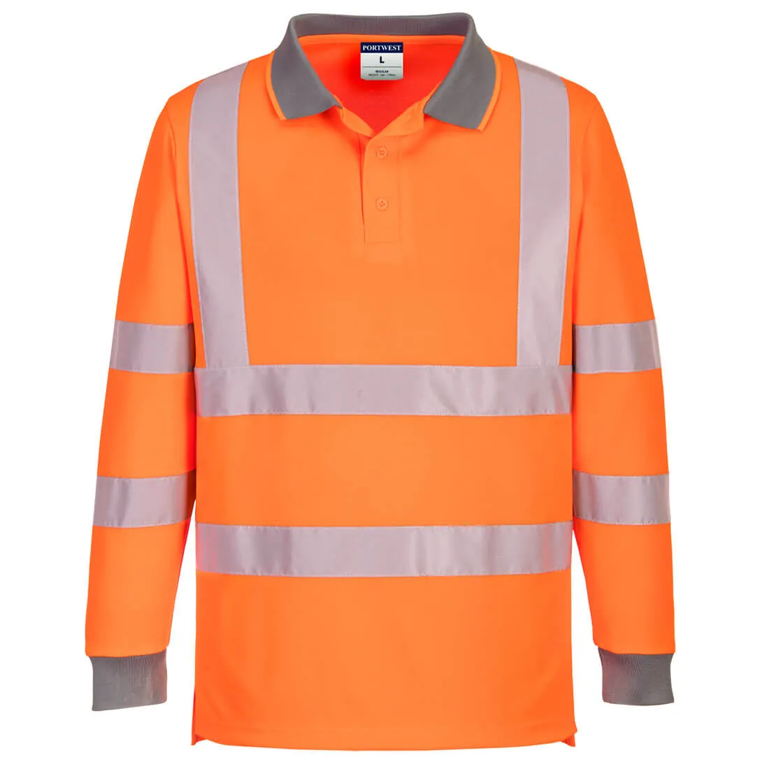 Eco Recycled Hi Vis Long Sleeved  Polo Shirt