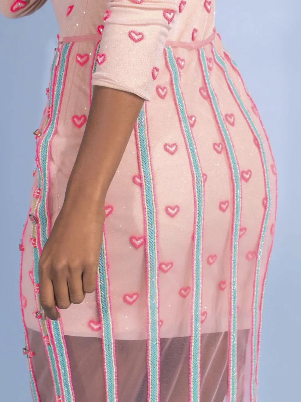 Embellished Dress & Skirt Set