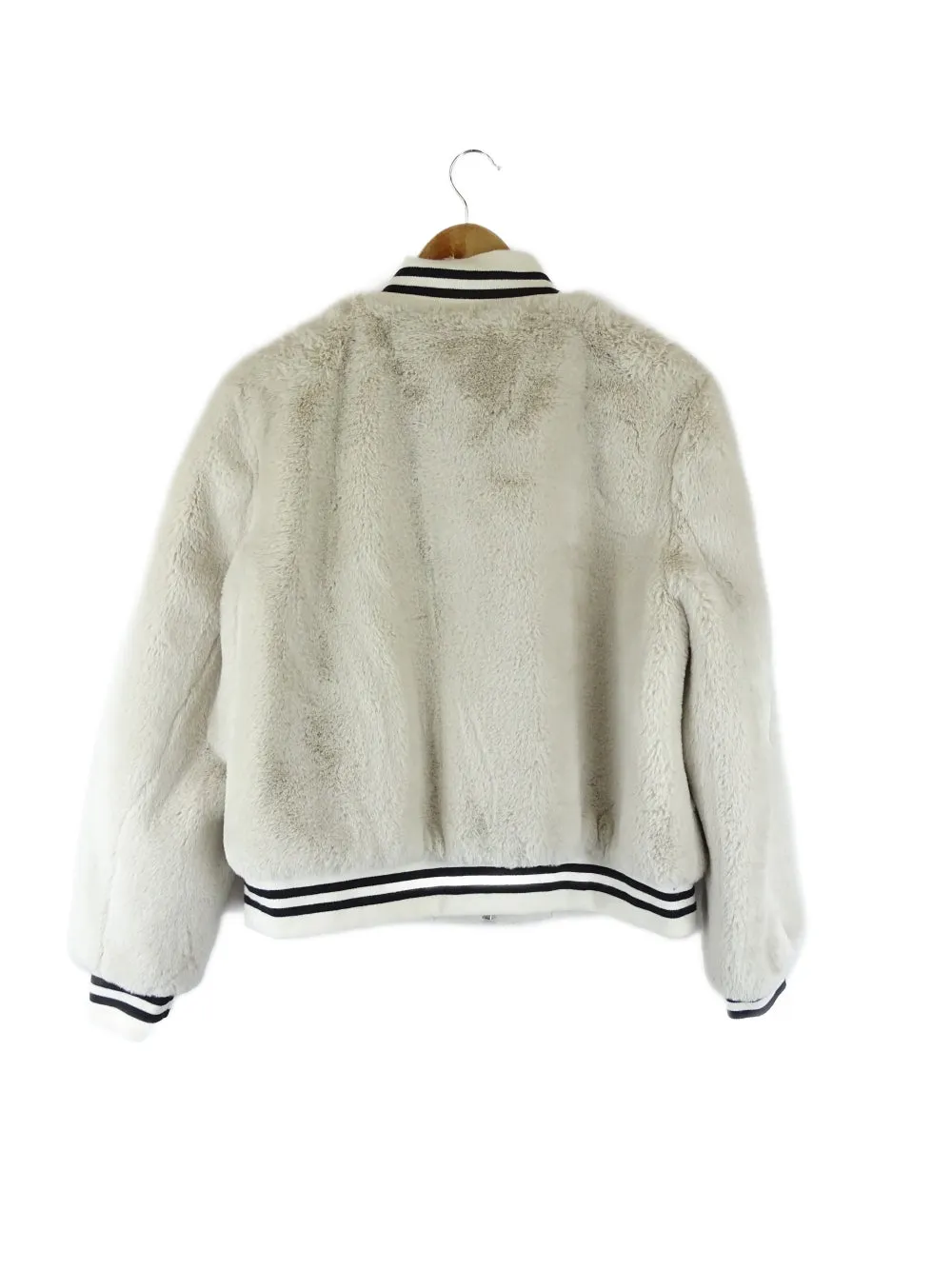 Ena Pelly White Faux Fur Jacket 10