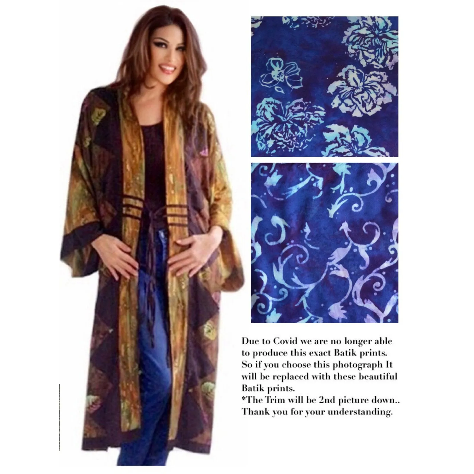 Giavanna Charming Kimono Patchwork Batik Jacket