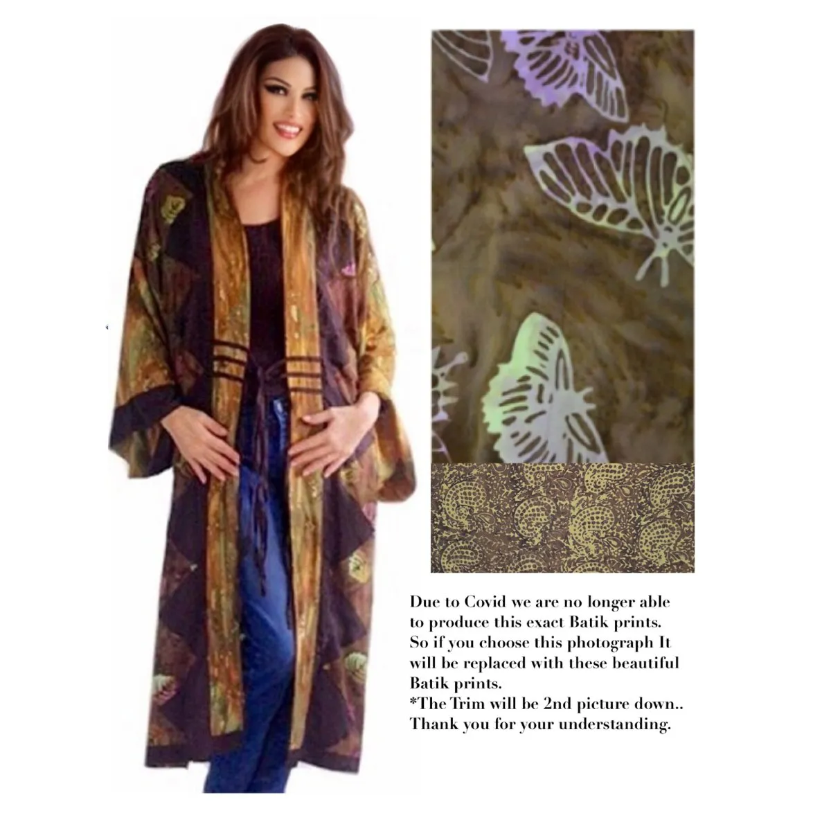 Giavanna Charming Kimono Patchwork Batik Jacket
