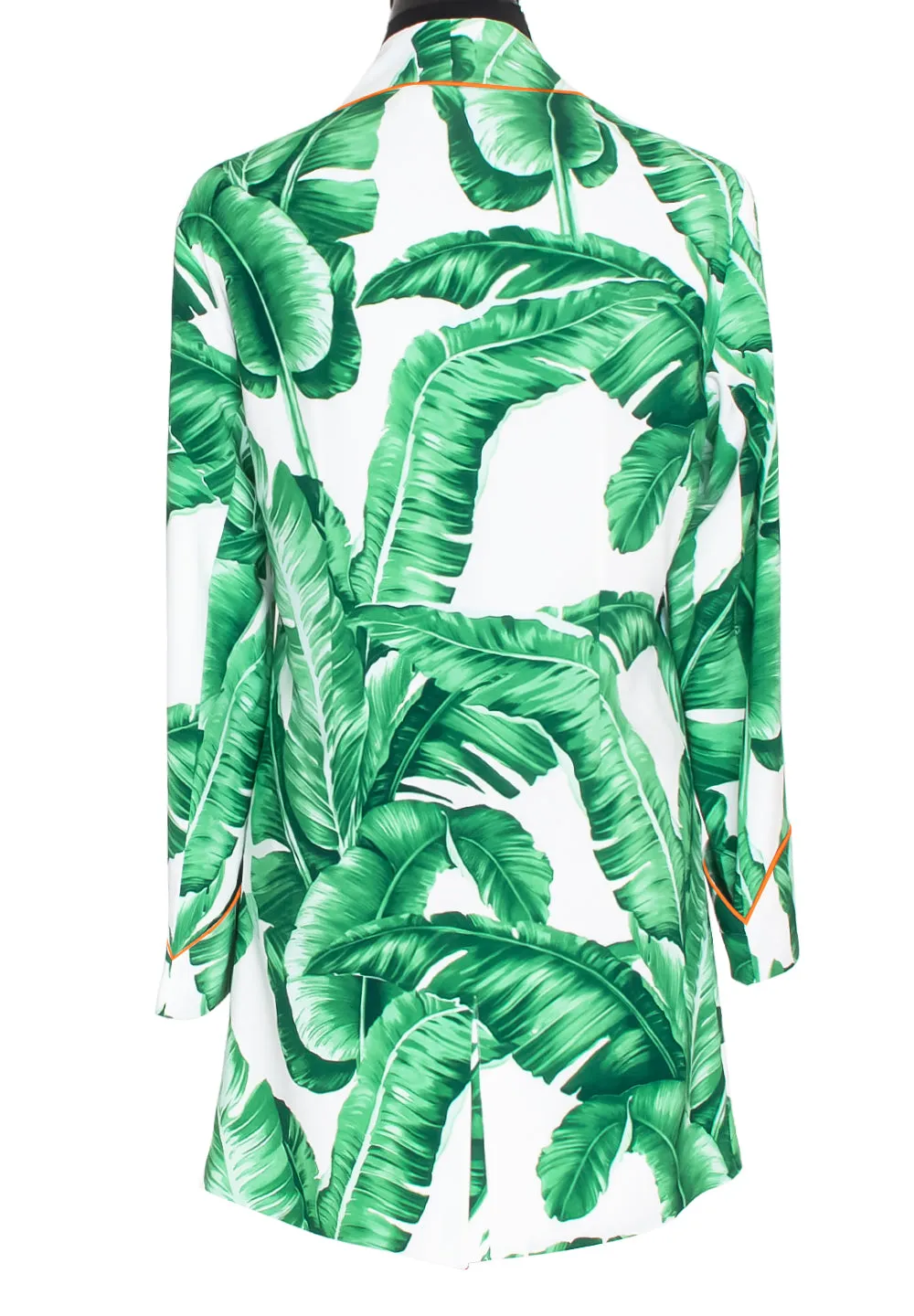 Jungle - Green Palm Blazer (Neon Orange)