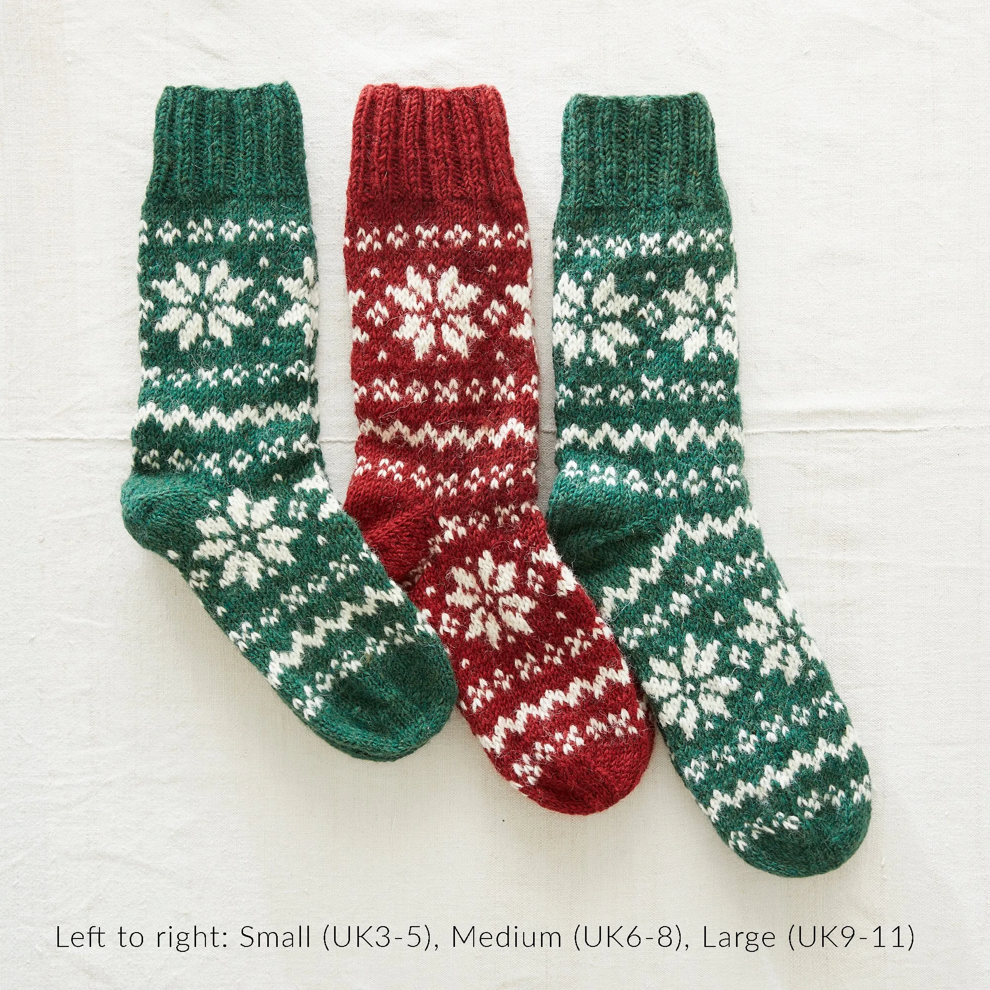KEDAR Unisex Nordic Fair Isle House Socks S/M/L (WS)
