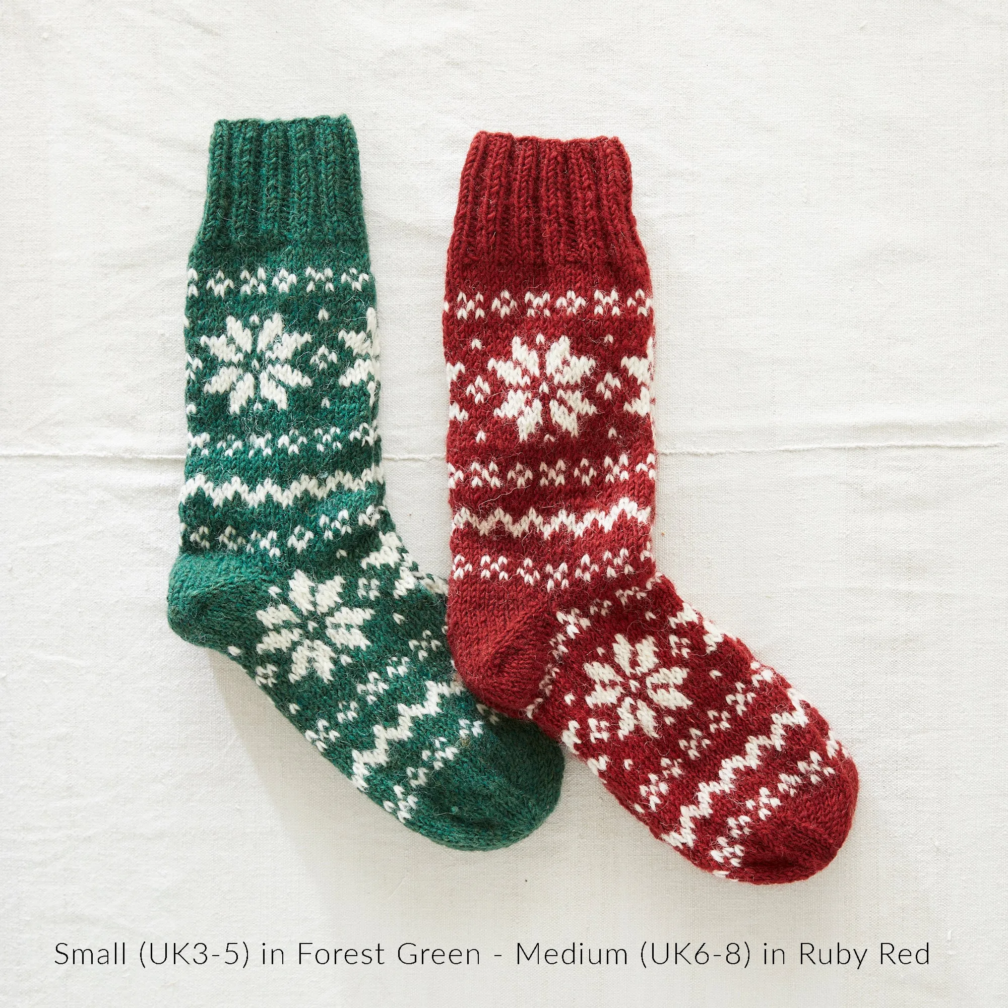 KEDAR Unisex Nordic Fair Isle House Socks S/M/L (WS)