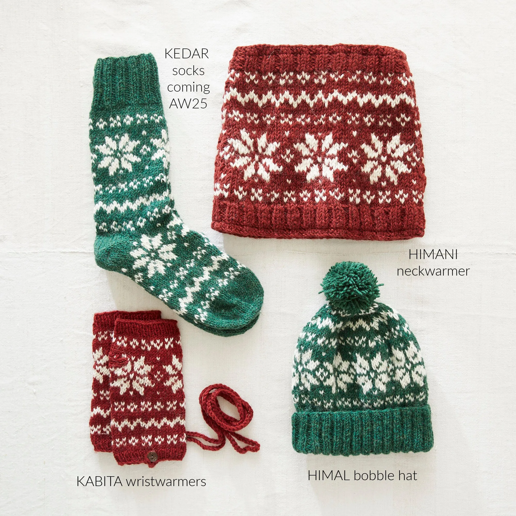 KEDAR Unisex Nordic Fair Isle House Socks S/M/L (WS)
