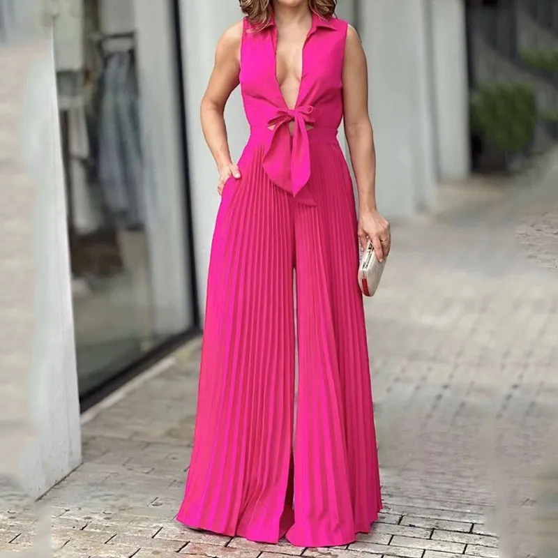 Lola lace up jumpsuit