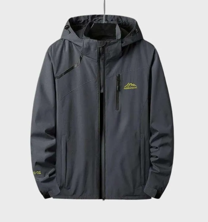 Men's Lightweight Windproof and Waterproof Hooded Jacket