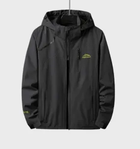 Men's Lightweight Windproof and Waterproof Hooded Jacket