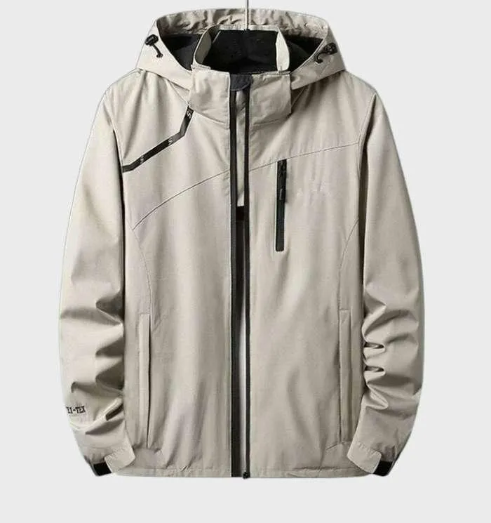 Men's Lightweight Windproof and Waterproof Hooded Jacket