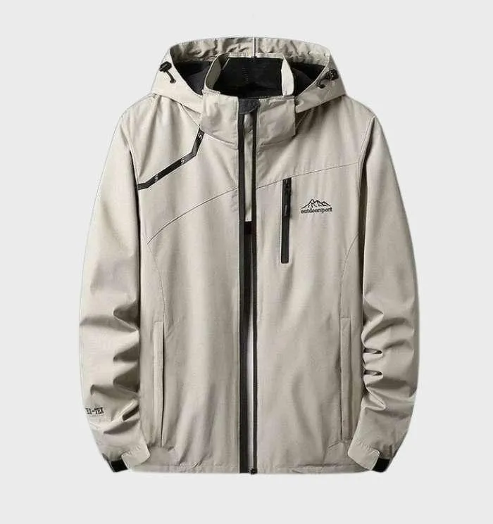 Men's Lightweight Windproof and Waterproof Hooded Jacket