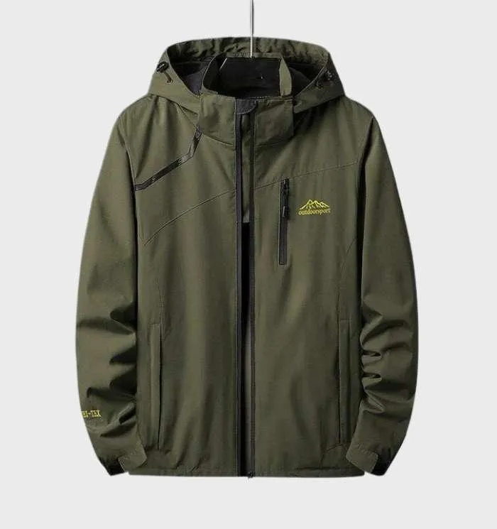 Men's Lightweight Windproof and Waterproof Hooded Jacket