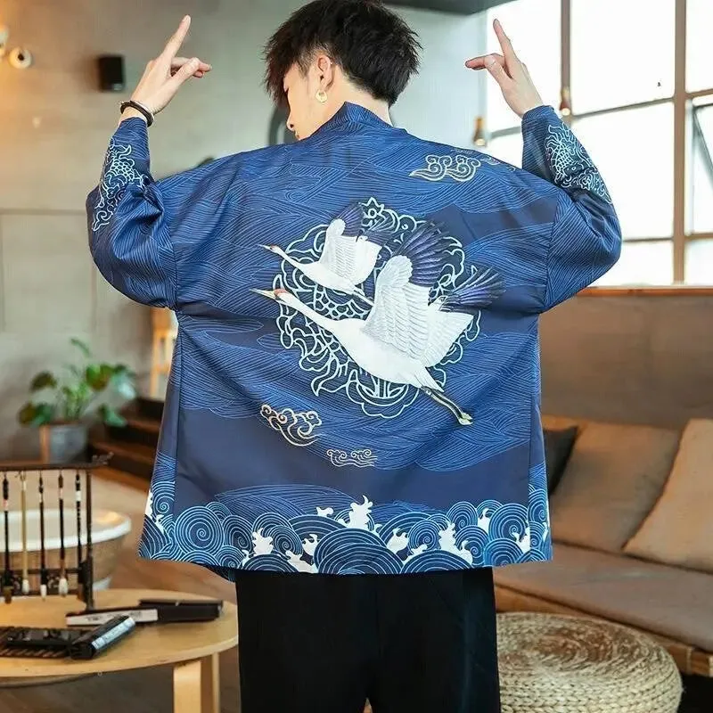Navy Blue Kimono Jacket 'Kaito Edition'