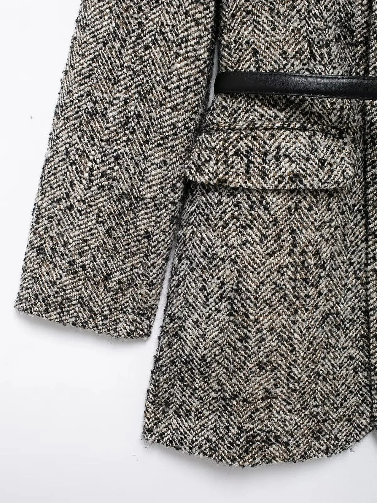 ONKOGENE 2024 Herbst Winter Casual Chic Frauen Blazer Einreiher Schärpen Solide Langarm Blazer Mode Büro Blazer