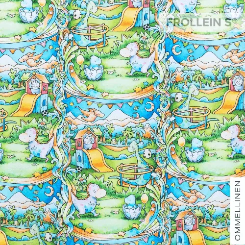 Organic French Terry - Dinos Enchanted Garden