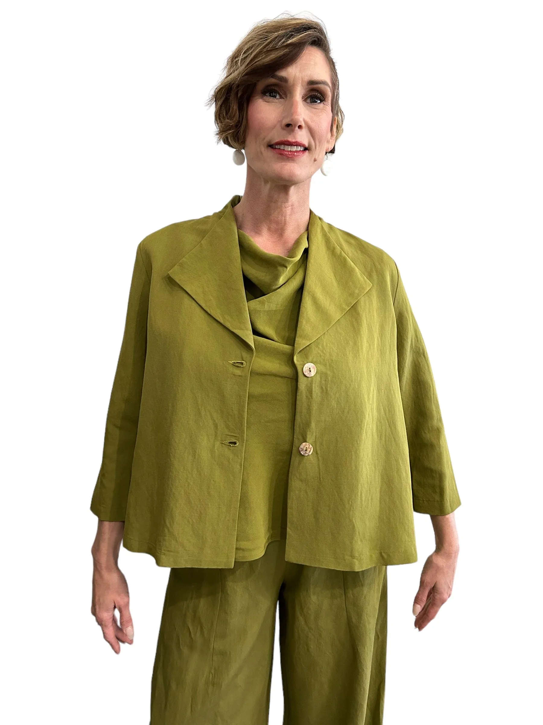 Palazzo Jacket Avocado two Buttons