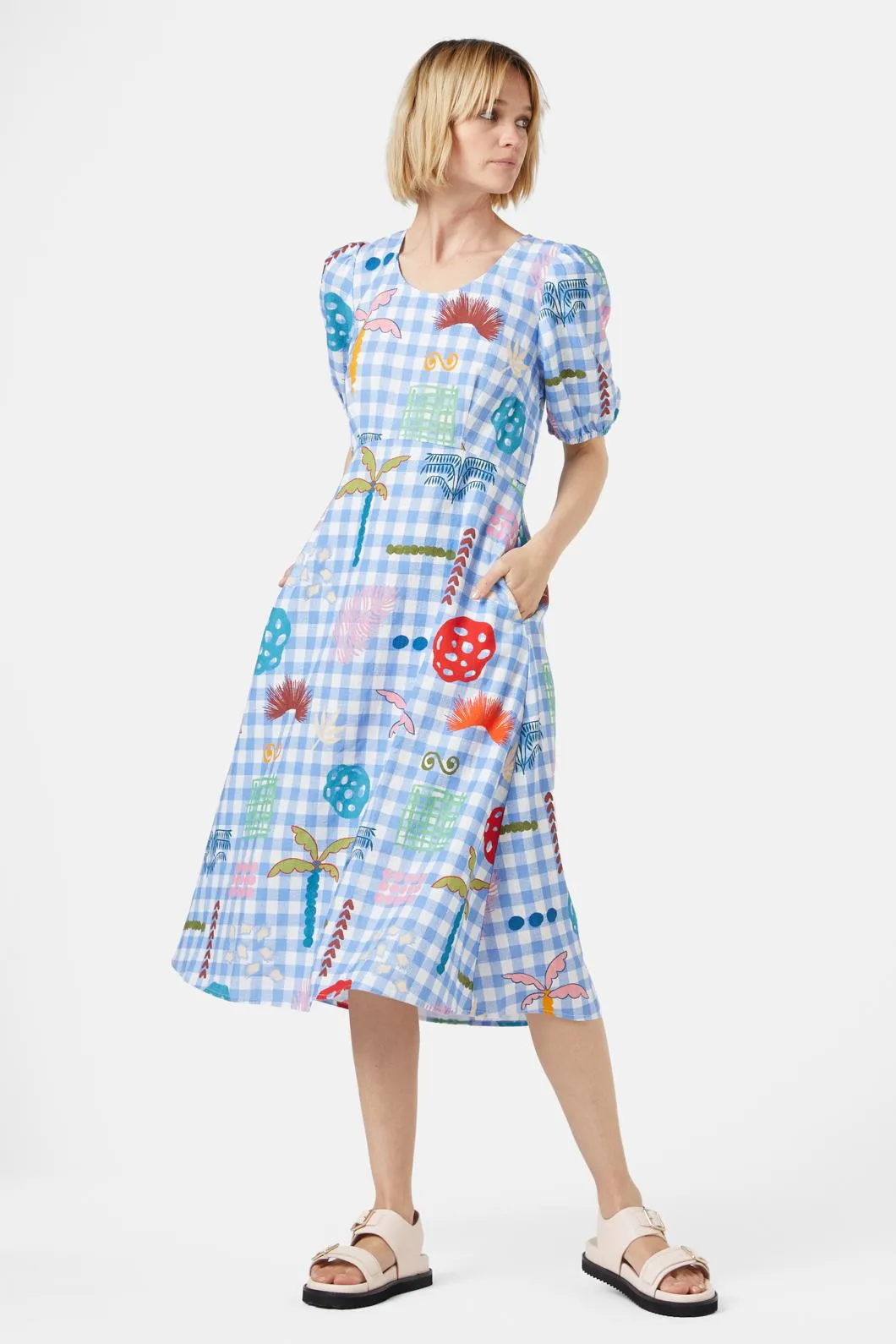 Palmetto Check Dress
