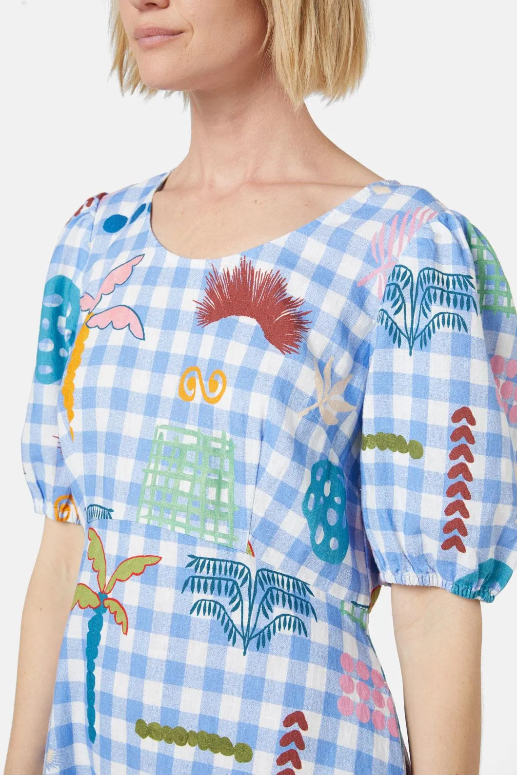 Palmetto Check Dress