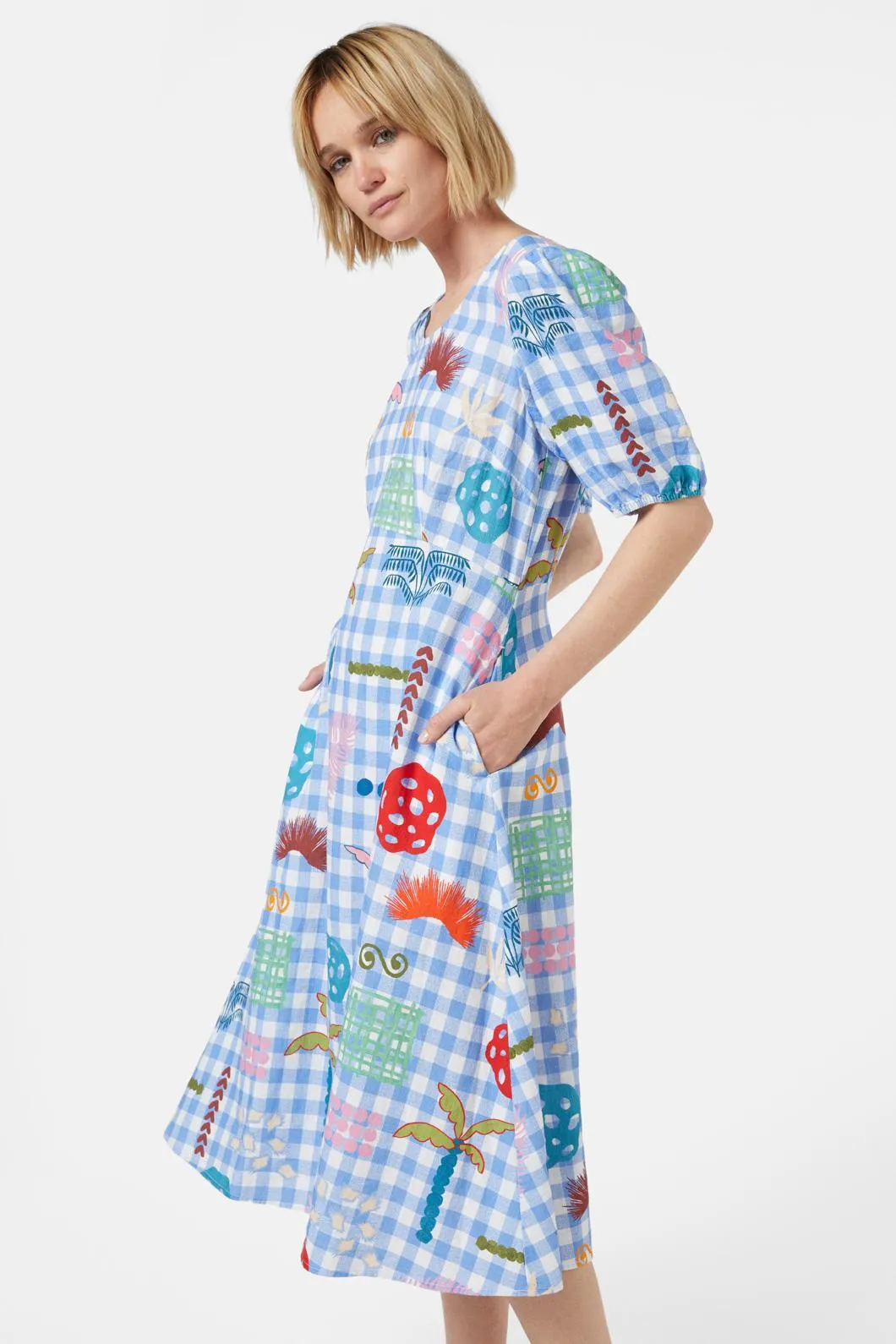 Palmetto Check Dress