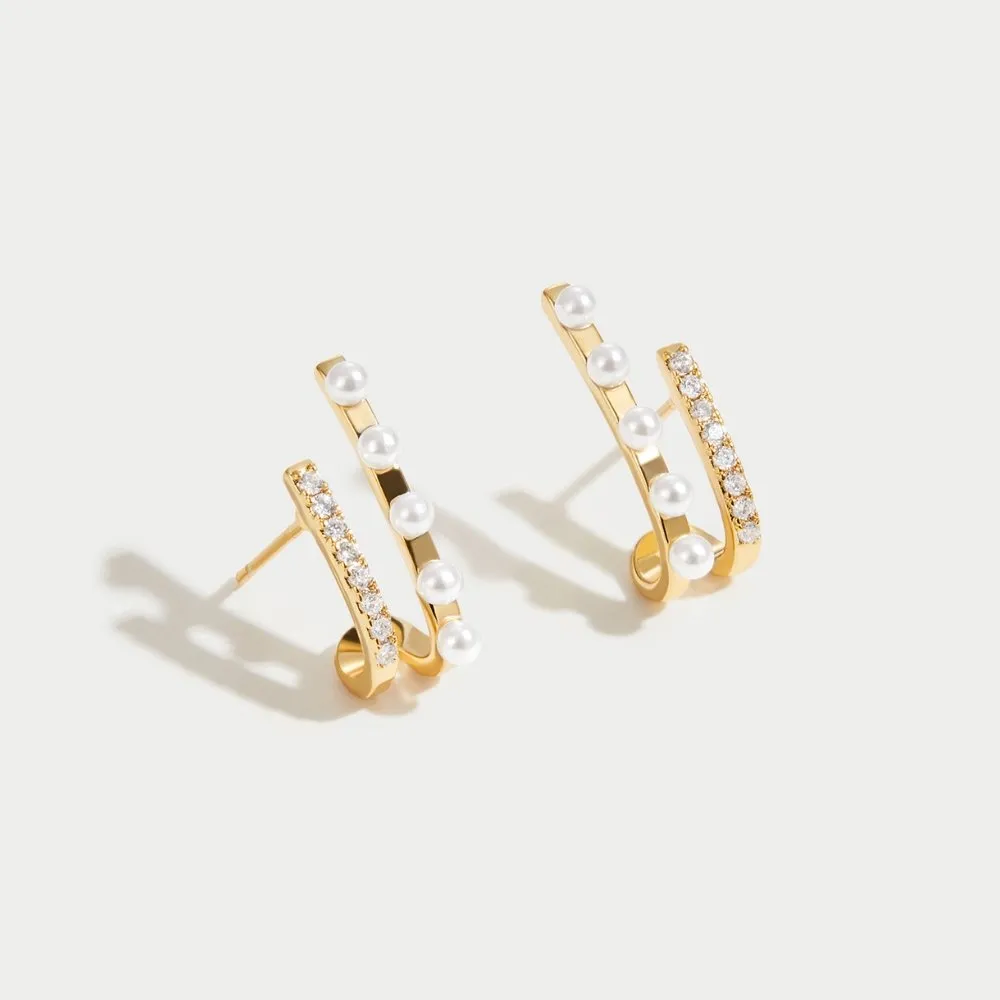 Raya Pearl & Crystal Earrings