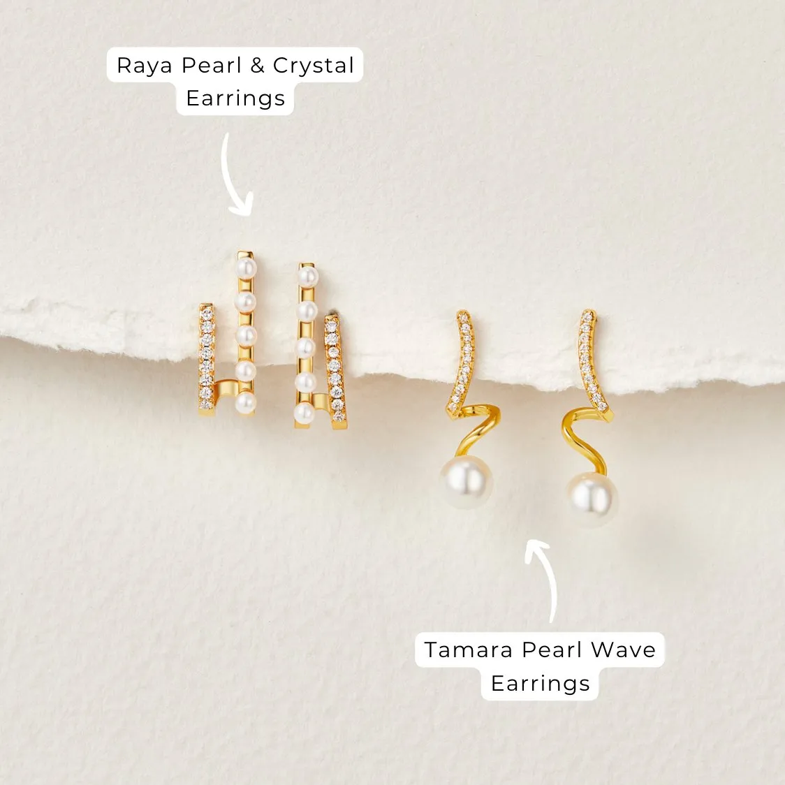 Raya Pearl & Crystal Earrings