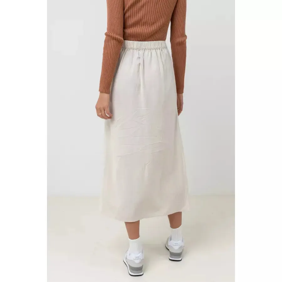 Rhythm Classic Midi Skirt Oat