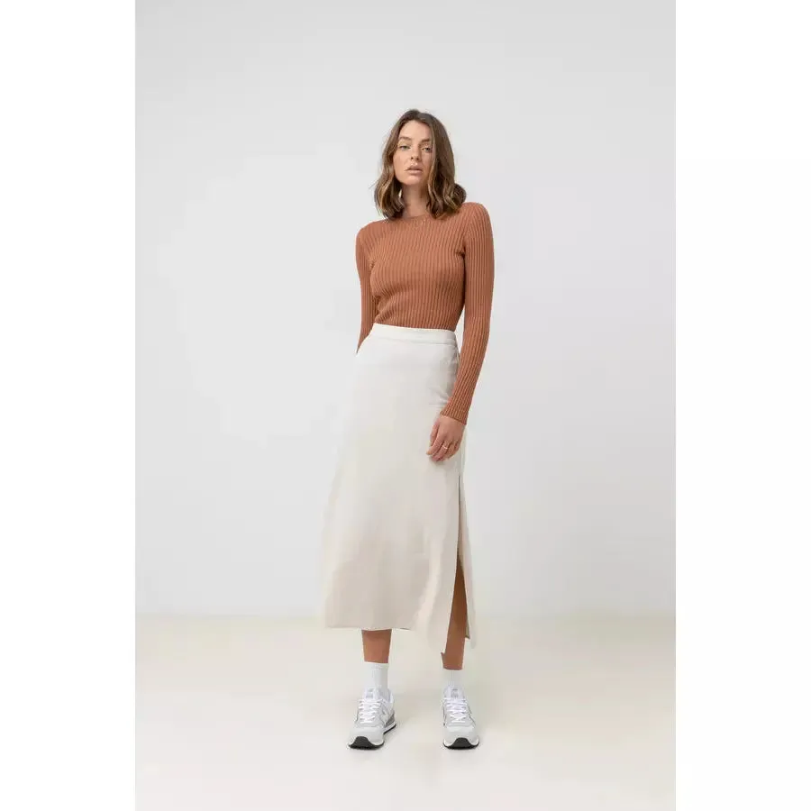 Rhythm Classic Midi Skirt Oat