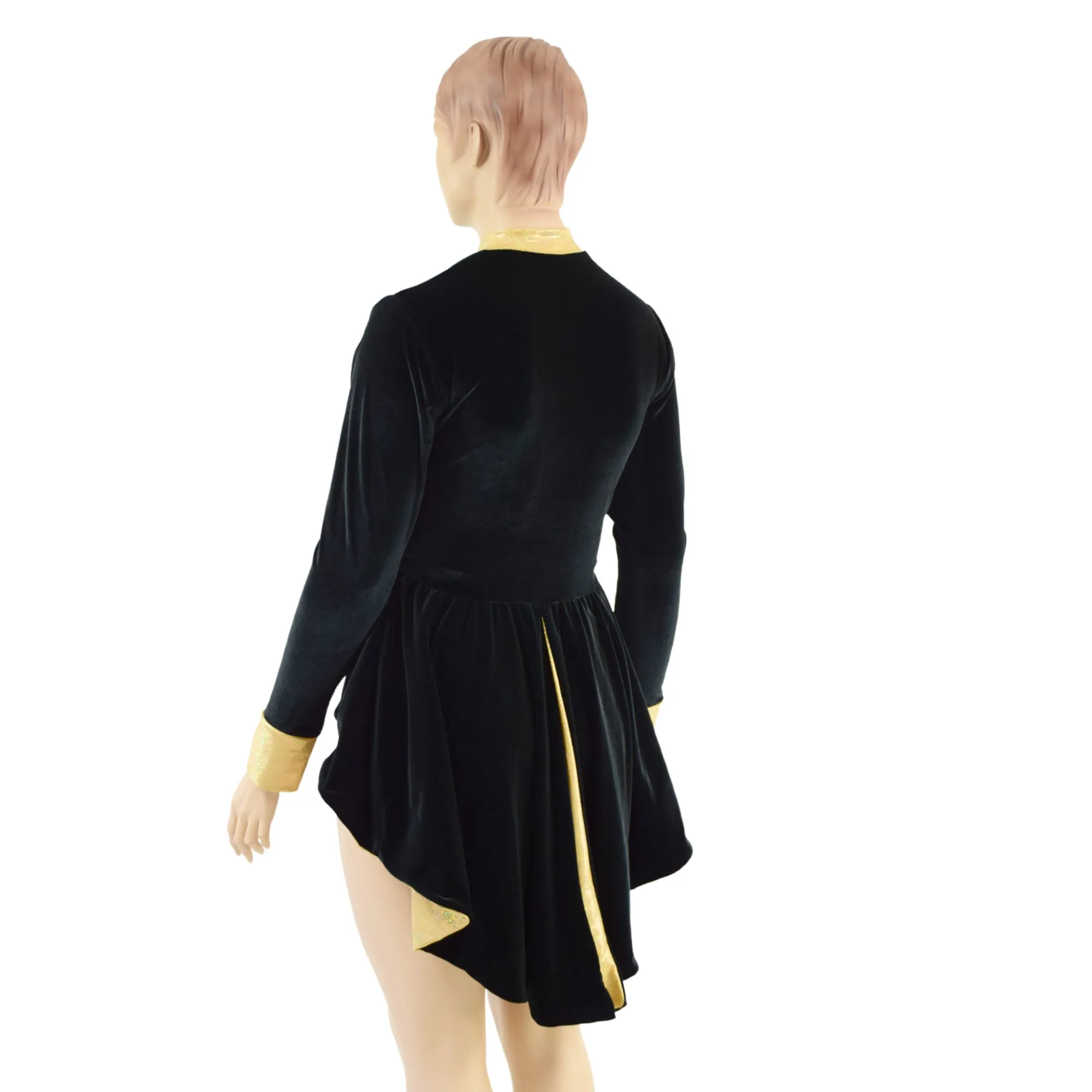 Ringmaster Mini Dress with Stella Collar, Cuffs and Tuxedo Peplum