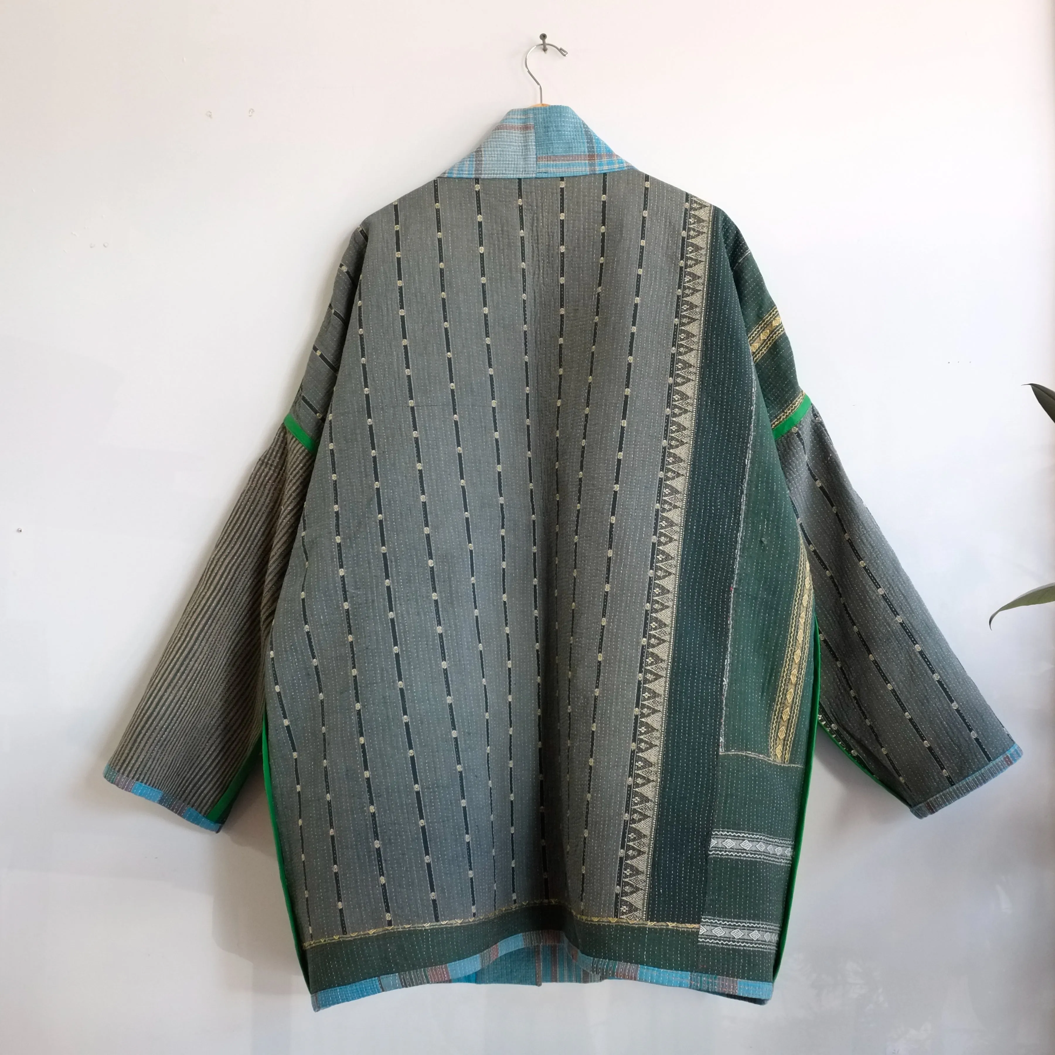 XXL Blue Green Check Anoushka Jacket LL078